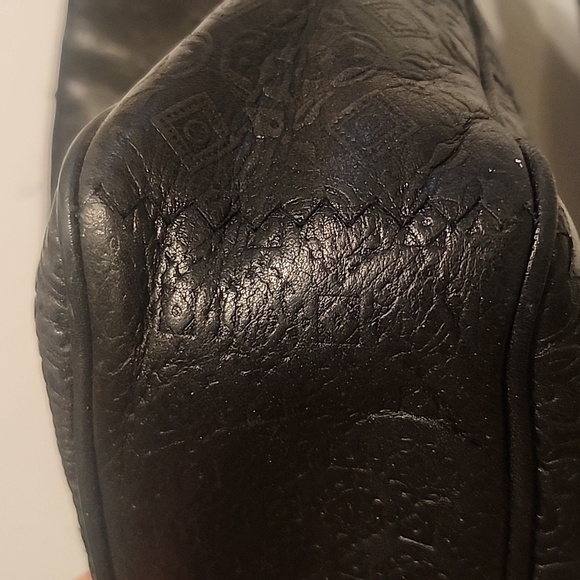 Vintage Rare Liz Claiborne Spruce Green Paisley Embossed Shoulder Bag - Picture 17 of 17